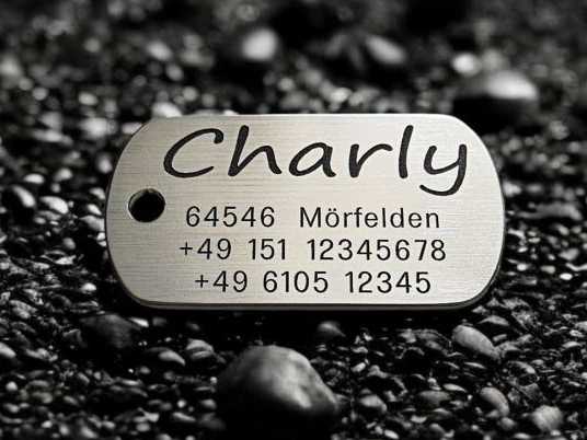 Hundemarke Edelstahl Dogtag 50 mm