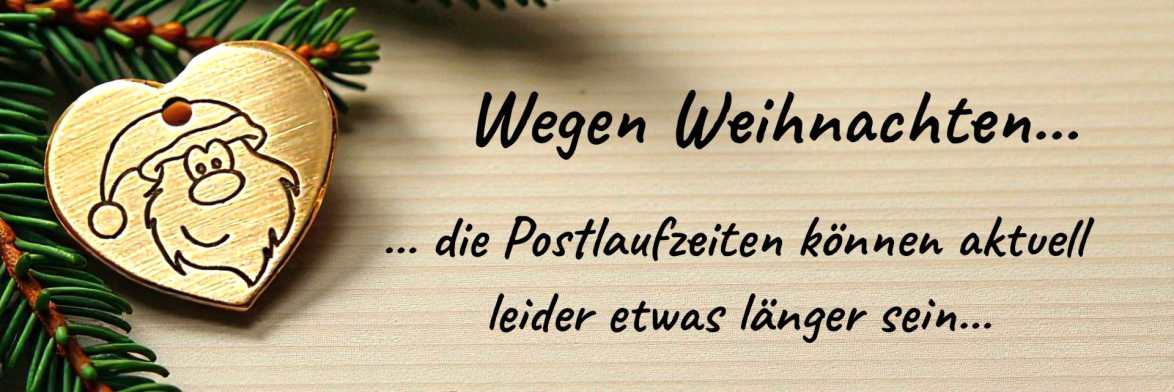 Hundemarke mit Nikolaus - Postlaufzeiten aktuell länger