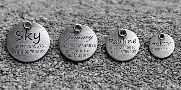 Alu-Hundemarke, Natur - Übersicht