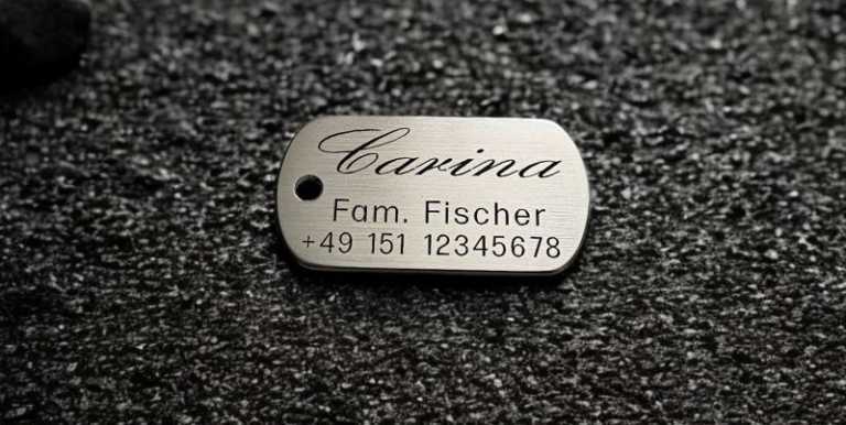 Hundemarke Edelstahl Dogtag 40 mm