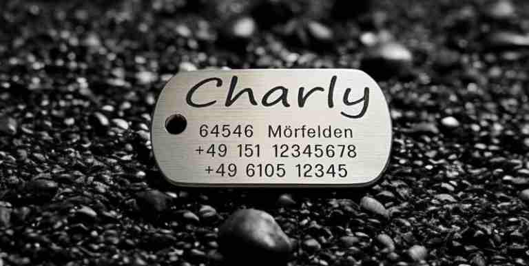 Hundemarke Edelstahl Dogtag, 50 mm, beidseitig