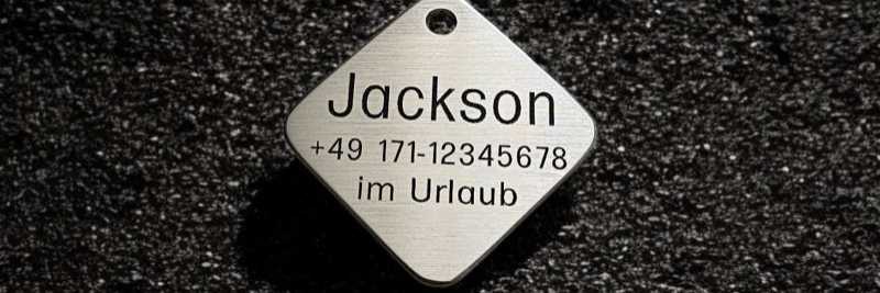 Hundemarke Edelstahl sonstige, Raute 38 mm, beidseitig