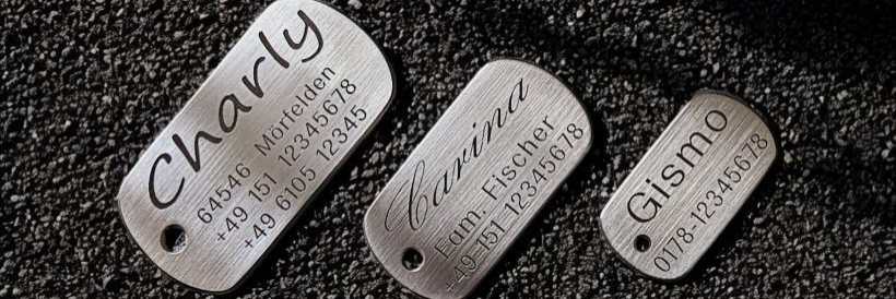 Hundemarke Edelstahl Dogtags Uebersicht