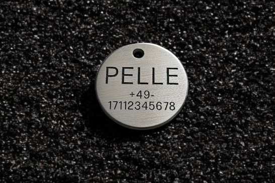 Hundemarke Edelstahl rund 25 mm