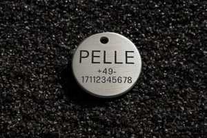 Hundemarke Edelstahl rund 25 mm