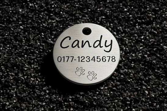 Hundemarke Edelstahl rund 30 mm