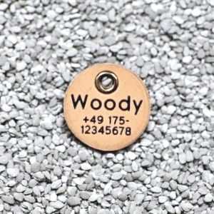 Hundemarke Leder 25 mm