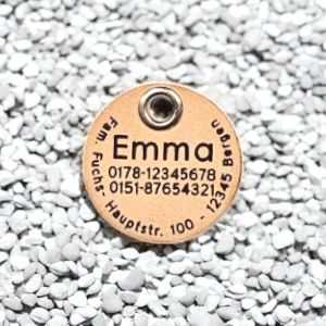 Hundemarke Leder 30 mm