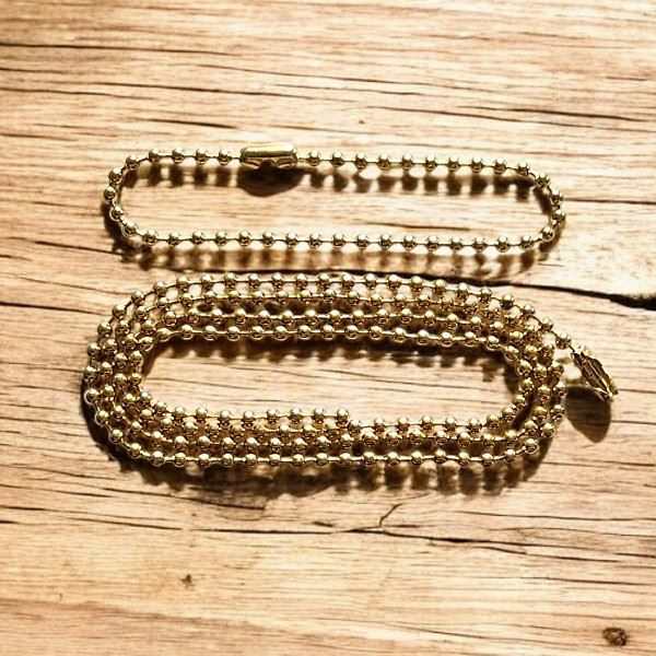 Original Army-Dogtags - Kette, Farbe: Messing