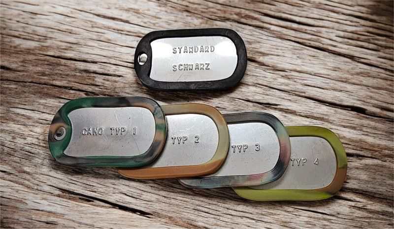 Original Army-Dogtags - Silencer, verschiedene Farben