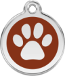 hundemarke reddingo pfote braun