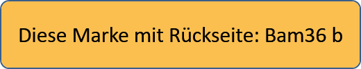 Diese Marke mit Rückseite: Bam36 b
